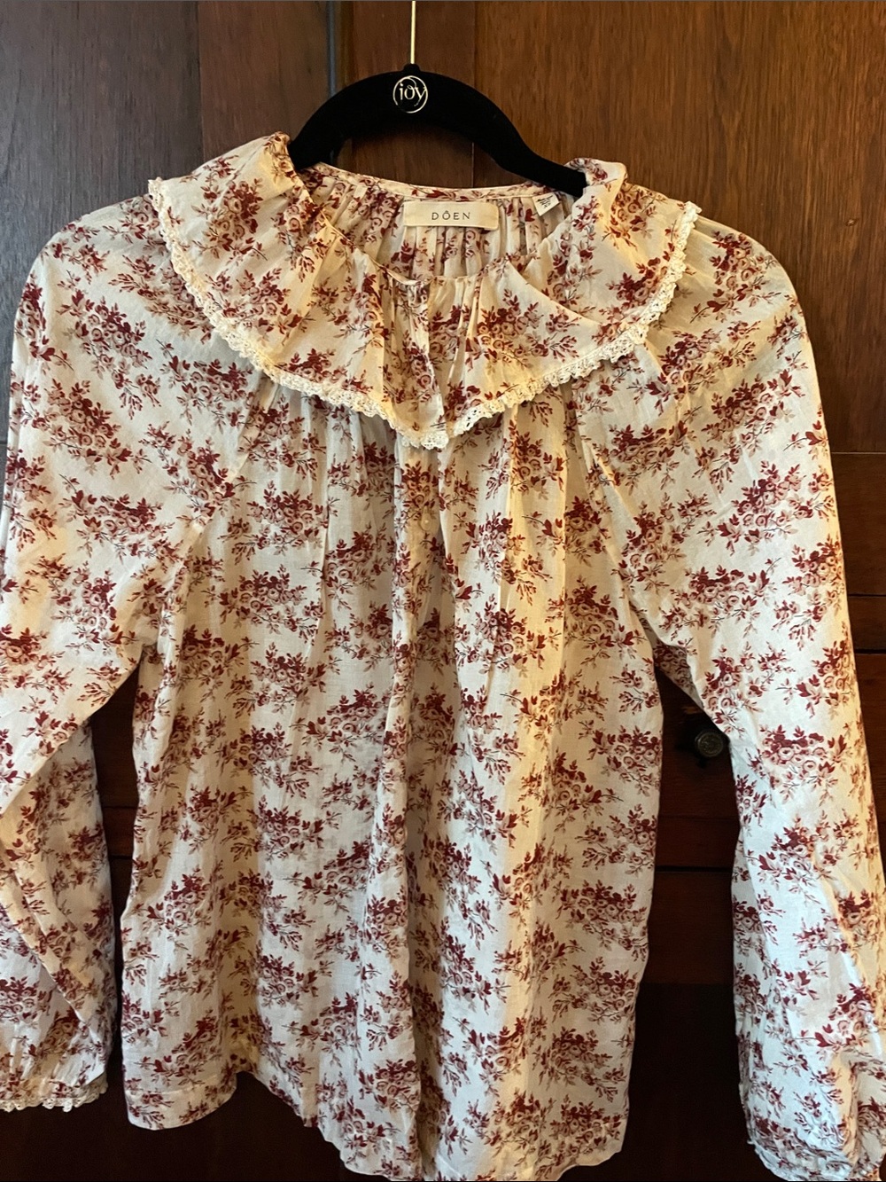 Doen Jean Top in Ivory Rosier Floral